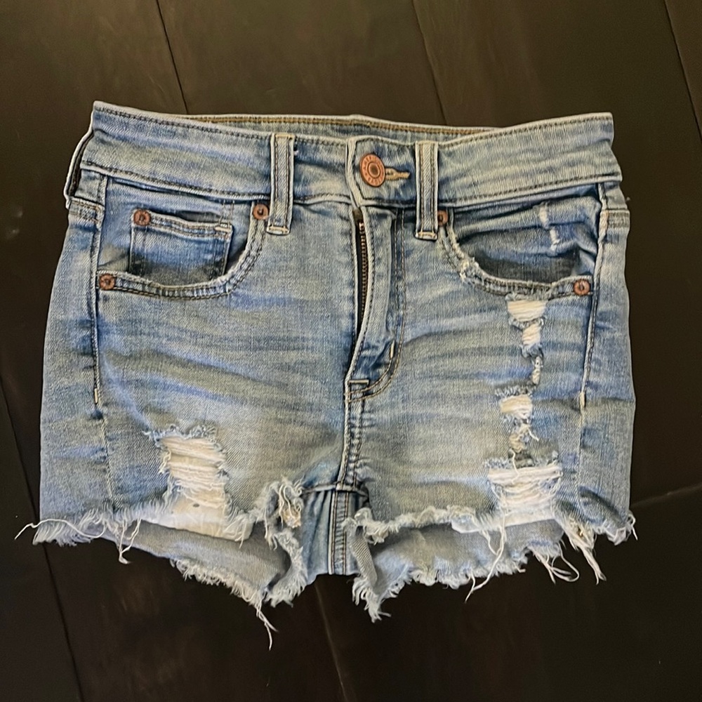 American Eagle Girls Distressed Denim Shorts